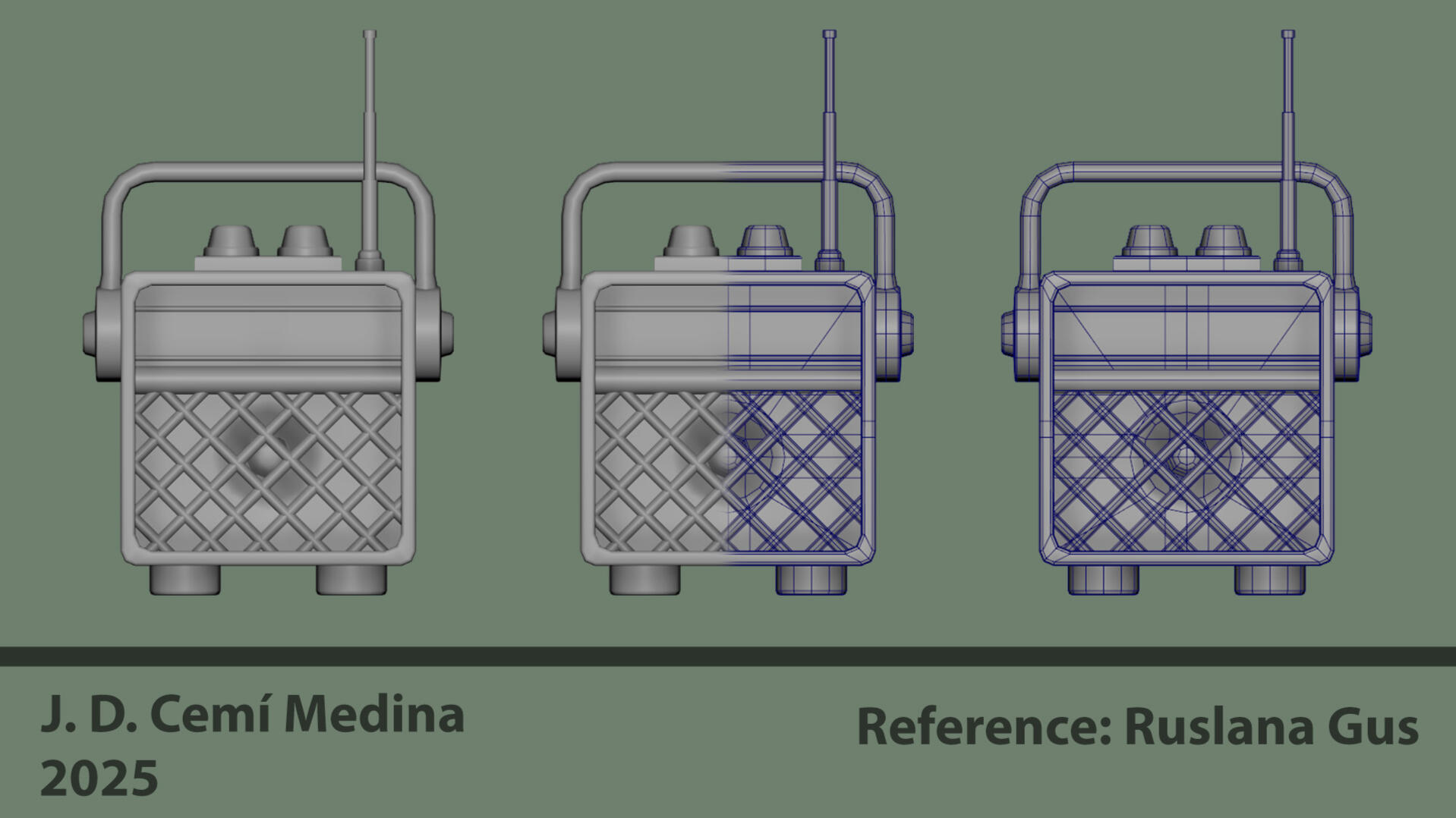 Radio from a front perspective