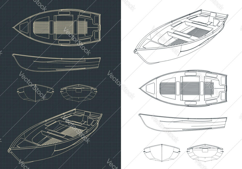 Boat Blueprints by Andrii Stepaniuk